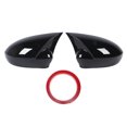 thumbnail image 2 of Side Wing Mirror Cover Cap, Rearview Mirror Cover Cap Anti Impact Perfect Fit 735417229 Easy Install High Strength  for Grande Punto DAL EVO DAL, 2 of 7