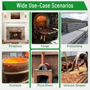 Castable Refractory Cement high Temp- 2822F Rated - 4 LBS - 45% Alumina | Furnace Cement, High Temperature Fireplace Cement Refractory