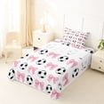 thumbnail image 5 of Erosebridal Soccer Ball Games Twin Sheet Sets For Kids,Kawaii Bowknot Bows Bedding For Kids Girls 3-Piece, 5 of 6