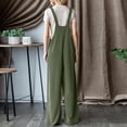 thumbnail image 6 of jtjvou Casual Jumpsuits for Women Loose Fit Long Overalls Romper Comfortable Daily Wear Denim Style Overall Jumpsuit for Green L, 6 of 6