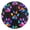 Black, variant on Neon Dog Paw Pattern Wall Clock 10in Round Artistic Oil Painting Home Decor Desk Table Clock