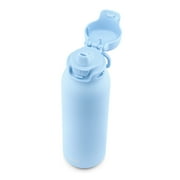 Ello Flip & Fill 32oz Insulated Stainless Steel Water Bottle, Leak-Proof Straw Lid, Blue