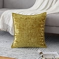 thumbnail image 2 of Velvet Throw Pillow Covers Super Soft Cushion Cases for Decor Sofa,20x20 Inch Golden,Pack of 2, 2 of 7