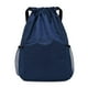 thumbnail image 1 of Drawstring Backpack Nylon Waterproof Large Capacity 48x40cm Men Women Dark Blue Travel Fitness Bag, 1 of 5