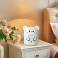 thumbnail image 4 of Cute Face Trash Can with Design, Mini Waste Bin for Desk & Tabletop, Small White Plastic Garbage Pail with Lid for Office, Bedroom, Bathroom​​ White, 4 of 6