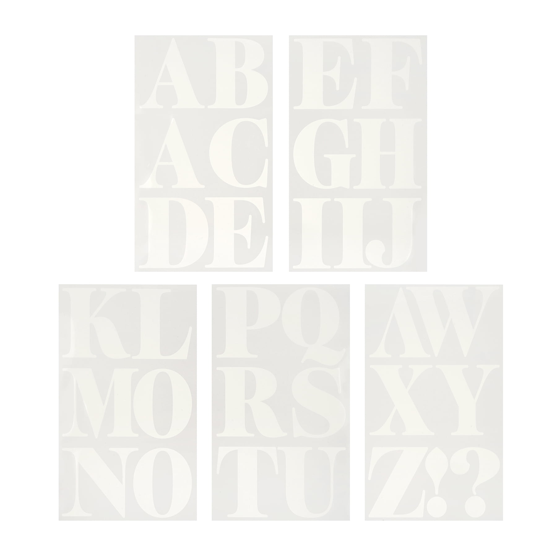 3" White Alphabet Iron-On Transfers by Make Market â€“ Plastic Letters for DIY Apparel & Accessories - 6 Pack