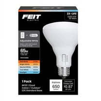 Feit Electric 3018668 65W BR30 E26 Adjustable Equivalence Medium LED Bulb, White