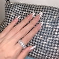 thumbnail image 1 of Fiudx 24 Uñas Postizas Largas y Brillantes con Diseño de Ataúd y Diamantes, 1 of 3