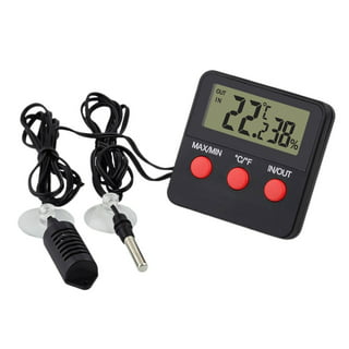Digital Reptile Thermometer and Humidity Gauge Remote Probes Terrarium  Reptile Hygrometer Thermo Humidor Tank Cage Incubator Brooder Indoor Outdoor
