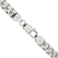 thumbnail image 3 of 925 Sterling Silver 7.35mm Side Curb Link Chain Necklace, 3 of 4