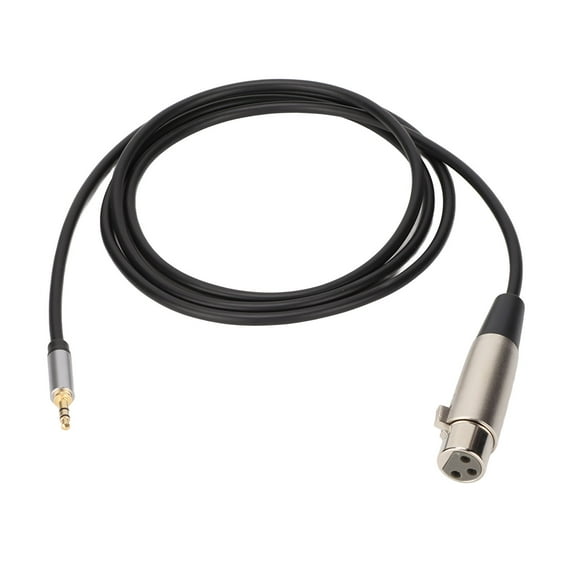 XLR Female to 3.5mm Male Cable for Microphones, Mixers, Keyboards - Premium Shielded Sound Connection, Plug & Play, 3.5mm Male to XLR Female Hi-Fi Audio Adapter