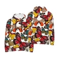 thumbnail image 6 of Bingfone Retro Floral Butterfly Men's Drawstring Hoodie Long Sleeve Pocket Sweatshirts-XX-Large, 6 of 6