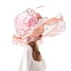 thumbnail image 5 of SAYOO Sombrero de mujer elegante tela de malla plegada con flores adornadas con cornisa ancha SAYOO  moda, 5 of 7