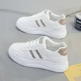 thumbnail image 1 of Zapatos informales para caminar para mujer, zapatillas planas de cuero con cordones, de alta calidad, a la moda, novedad de verano, 1 of 4