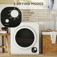 thumbnail image 3 of HOMCOM 120V Portable Clothes Dryer, 1300W Compact Laundry Front Load Tumble Dryer Machine 3.3  Cu. Ft. with Stainless Steel Tub, White, 3 of 9