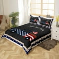 thumbnail image 2 of Yibo Valentines Day Red Black Grid Red Love Duvet Cover - Premium Polyester Duvet Cover with Zipper Closure, 3 Piece Set, Includes 1 Duvet Cover and 2 Pillow Cases, No Comforter, 2 of 6