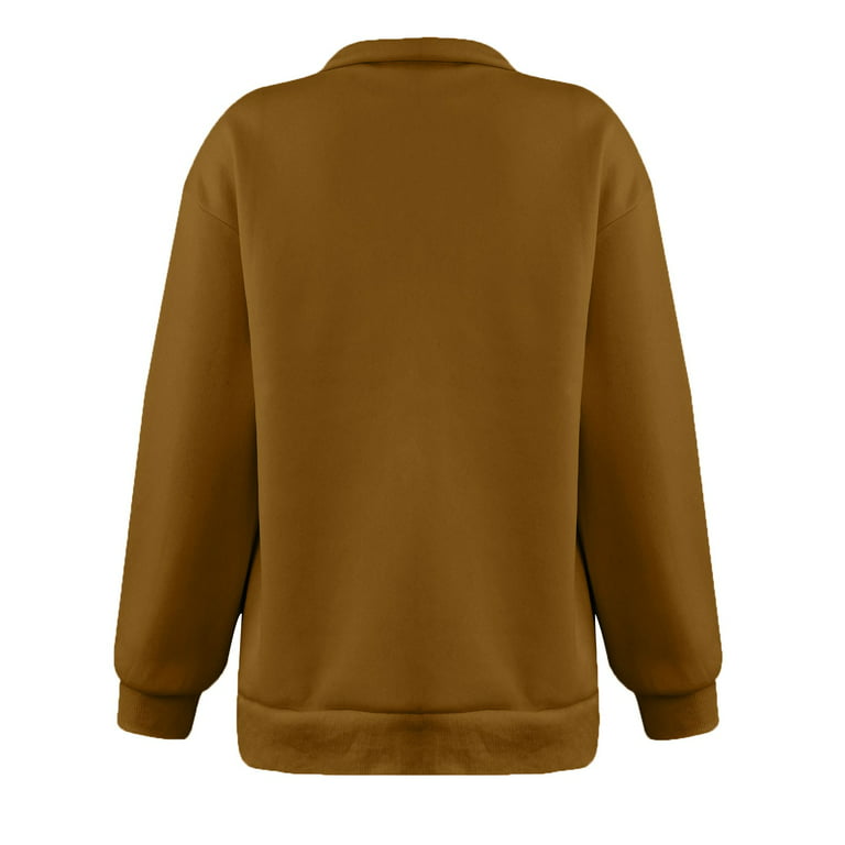 Sksloeg Womens Half Zip Sweatshirt Oversized Long Sleeve Collar Drop  Shoulder Red 1/4 Zipper Pullover Jacket,Wine 3XL 