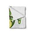 thumbnail image 2 of Animal Soft Flannel Fleece Blanket, Little Frog on Branch of the Tree in Rainforest Nature Jungle Life Art Earth, Cozy Plush for Indoor and Outdoor Use, 50" x 70", Green White Yellow, by Ambesonne, 2 of 6