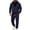 Navy*, variant on RUTAYY Men's Outfits Modern 2 Piece Business Attire Formal Long Sleeve Tops and Trousers Solid Color Elegant Dates Sets