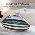 thumbnail image 4 of Yayeee Pillowcase Standard Size Set of 2 Satin Wrinkle Resistant Pillow Case, Geometric Stripes, 4 of 7