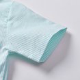thumbnail image 6 of XAOFW Toddler Boys Girls Back To School Shirts Short Sleeve Lapel Collar Button Front Striped Shirts Child Kids First Day Of School Shirts Breathable Tops 4-5 Years, 6 of 8