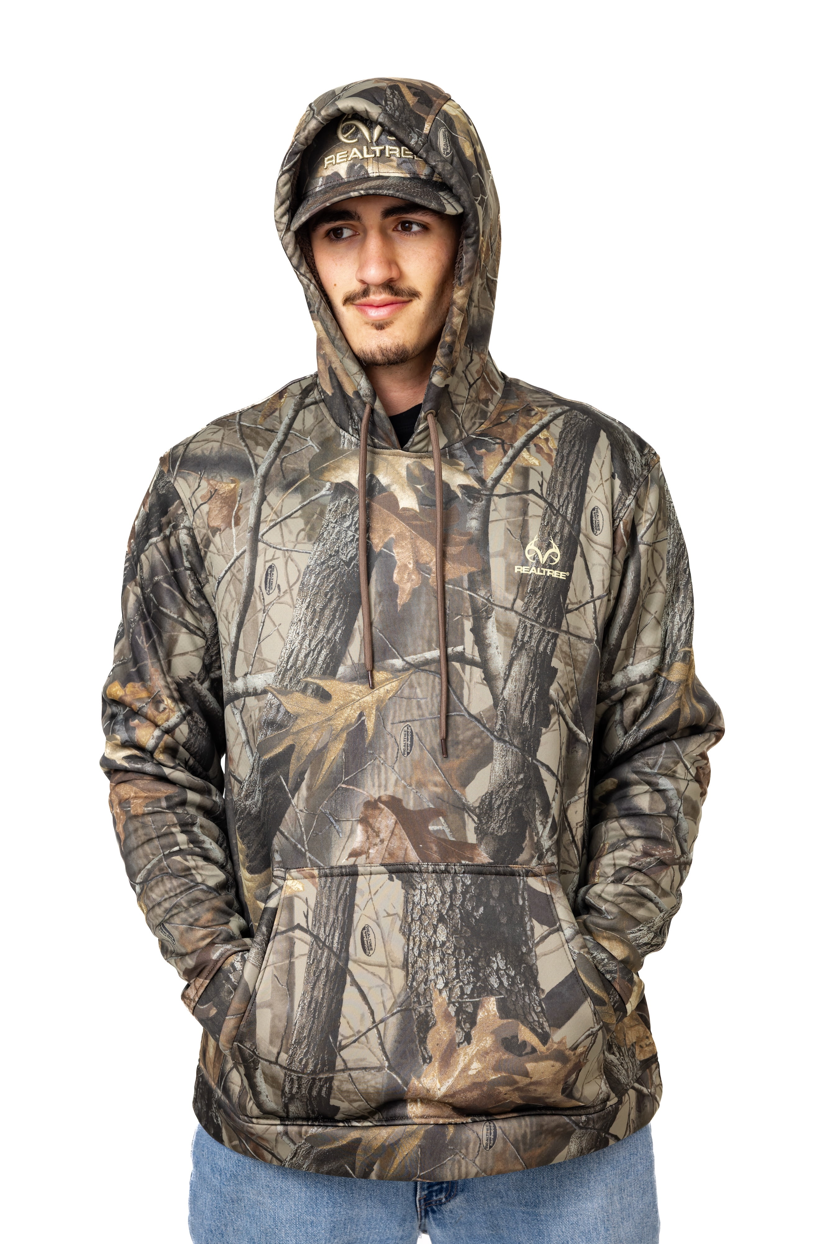 Realtree Men's Camo Hunting Hoodie - High Pile Pullover for Outerwear | Size S-4X