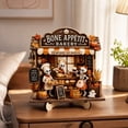 thumbnail image 3 of Halloween Decorations Indoor, Spooky Season Vintage Halloween Wooden Decor, Ghost & Skeleton Bakery Fall Home Table Decor, Creepy Cute Ornament for Shelves and Entry Tables, 3 of 6