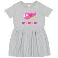 thumbnail image 3 of Inktastic Valentine Pink Heart Helicopter Girls Toddler Dress, 3 of 5
