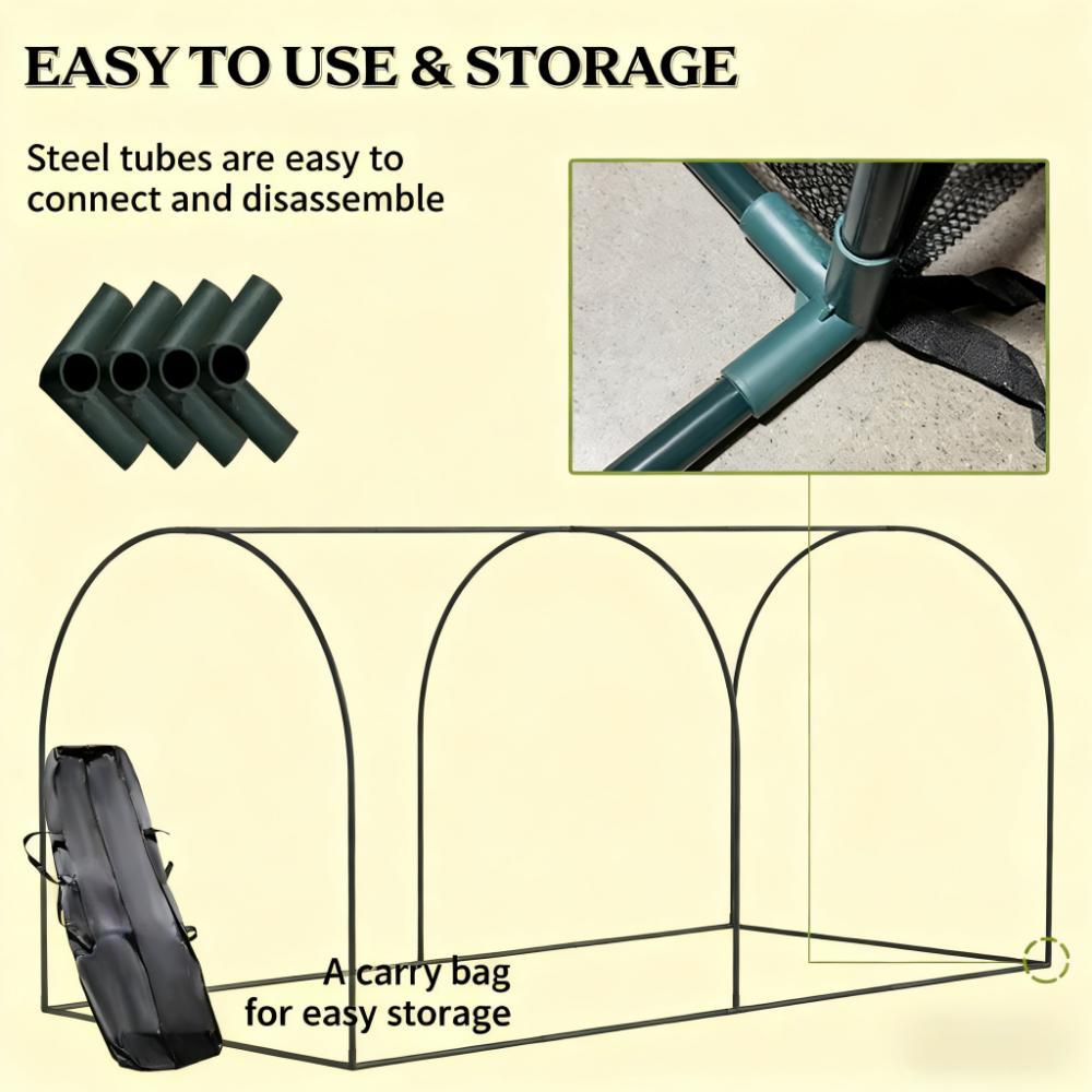 Plant Protection Tent, Crop Cage with Two Zippered Doors,Storage Bag and Ground Stakes