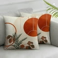 thumbnail image 3 of Boho Summer Outdoor Pillow Covers, Burnt Orange Leaf Decor Throw Pillows for Couch Bed, Modern Abstract Plant Indoor Farmhouse Decorative Pillowcase Cushion Cover, 3 of 7