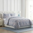 thumbnail image 2 of VCNY Home Sea Medallion Coastal 3-Piece Blue/Multicolor Medallion Quilt Set, Full/Queen, Adult, Unisex, 2 of 5