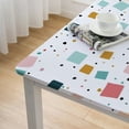 thumbnail image 5 of Awypu Colorful Color Blocks and Lines Simple Style Square Tablecloth for Picnic Dining Kitchen Farmhouse 100% Polyester Fiber 36*36, 5 of 8