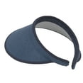 thumbnail image 3 of Top Headwear Women's Wide Brim Visor - Sports 5 Inch Wide Clip On Cap, Weave Navy, 3 of 4