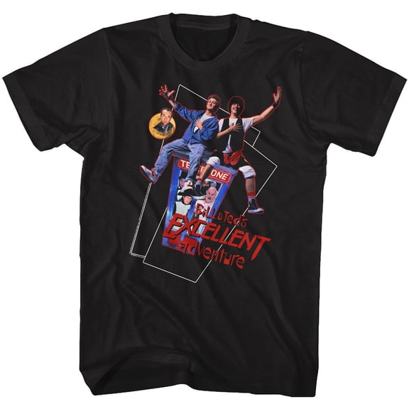 Bill And Ted Flying Black Adult T-Shirt 6Xl