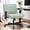 Light Green, variant on Hforesty Cross Legged Office Chair with Wide Seat & Flip-up Arms, Rolling Wheels for Home, Office, Vanity, Green