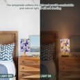 thumbnail image 5 of Butterflies in Purple Bedside Table Lamp LED Warm Lights with USB Charging Port Retro Cylinder Desk Lamps, 5 of 7