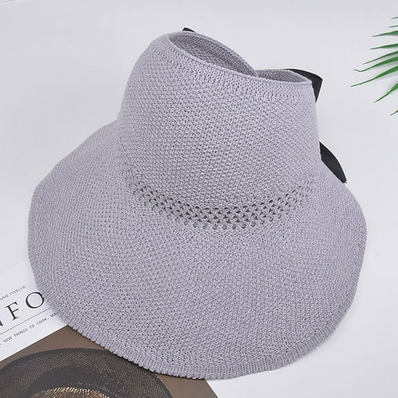 Gephdiin Straw Hat,Winter Hats for Women Ladies Cycling Hat Summer Floppy Beach Cap Women Hat Baseball Caps Beanie for Women,Hats for Women Gray One Size