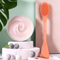thumbnail image 5 of Facial Cleansing Brush, 2 in 1 Silicone Face Mask Brush & Face Scrubber, For Exfoliating, Massaging, Remove Blackheads, Makeup Skincare Removal, Applicator for Mud, 5 of 6