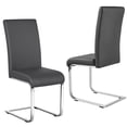 thumbnail image 3 of Yaheetech Ensemble de 2 Chaises de Salle à Manger Modernes en Similicuir avec Pattes en Métal, Gris Foncé, 3 of 7