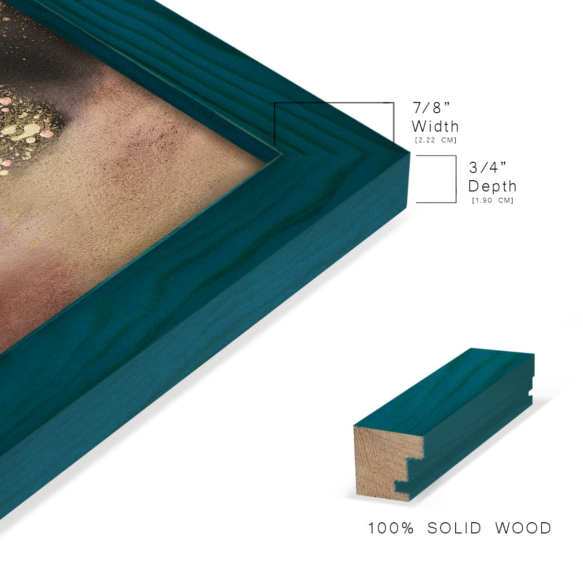UA UK Mountain Seasons II - Framed Print w/glass - Ocean Blue
