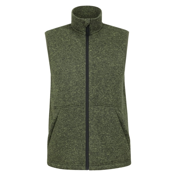 Mountain Warehouse - Chaleco Idris de Polar para Hombre (Verde Caqui)