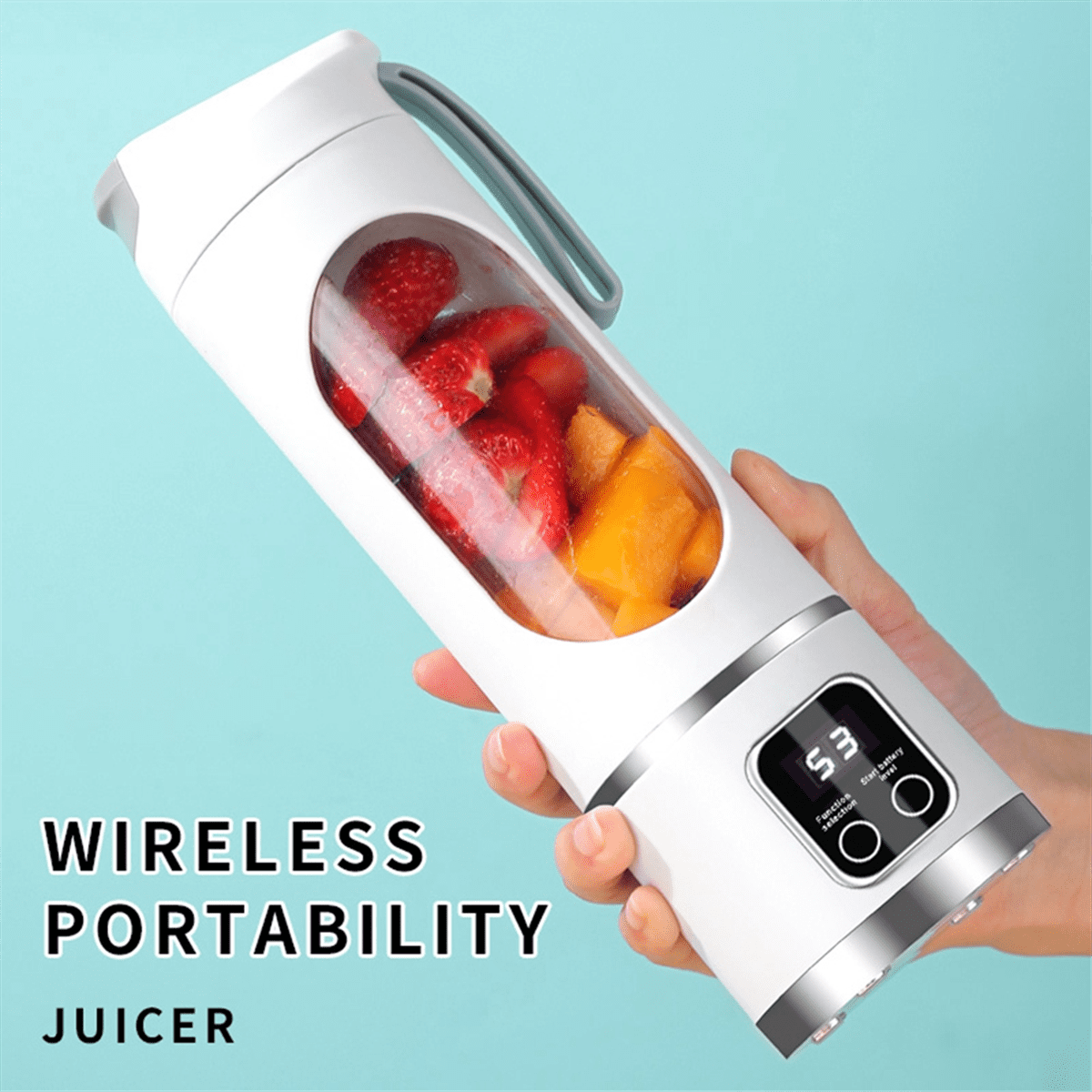 Portable Blender Electric Juicers Fruit Mixers USB Rechargeable Smoothie Mini Blender Personal Juicer 12 Cutter 3Gears A