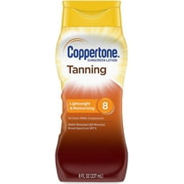 Coppertone Tanning Lotion Non-greasy, Light Formula SPF 8, 8-Fluid Ounce
