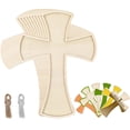 thumbnail image 1 of Cruz Beeveer de madera, 24 unidades, 22,6 x 16,5 cm, manualidades navideñas, 1 of 6