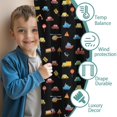 thumbnail image 3 of Blackout Kids Curtains,Cartoon Traffic Vehicles Signs Black Pattern Childrens Insulated Curtains Set Of 2,Bedroom Essentials,Toddler Room Decor 42"x54", 3 of 5