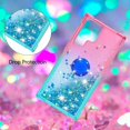 thumbnail image 5 of Case for Samsung Galaxy S22 Ultra with Magnetic Ring Kickstand, Gradient Quicksand Glitter Flowing Liquid Floating Cute Phone Case Clear TPU Cover for Samsung Galaxy S22 Ultra JB Powder Blue, 5 of 14