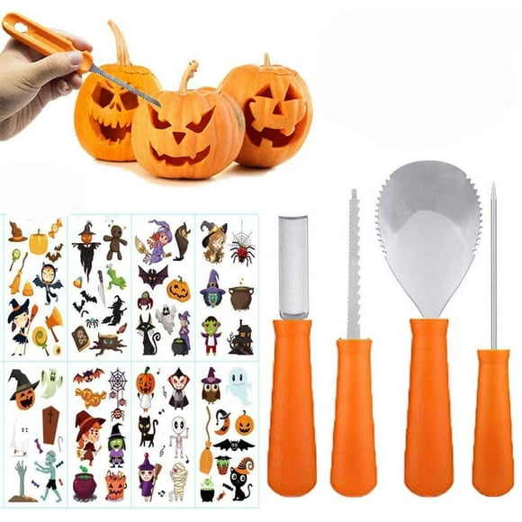 Pumpkin Carving Kit 4PCS Pumpkin Carving Kit Stainless Steel