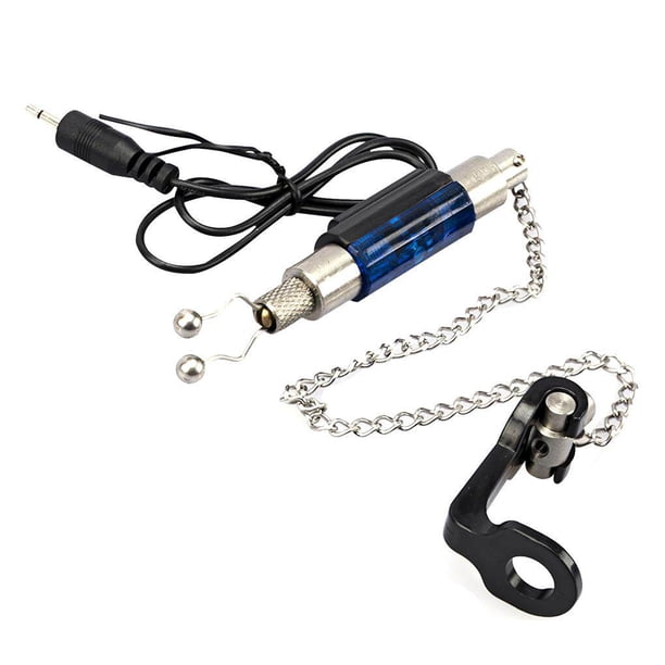 Eigraketly Luz de alarma de pesca Colgador de pesca portátil Práctico Ligero de pesca Alta Fácil de usar Indicador de pesca LED Pescar Azul