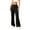 5# Black, variant on Flare Leggings for Women Drawstring High Waisted Flared Yoga Pants Soft Cotton Wide Leg Sweatpants Y2k Bell Bottoms A Black S