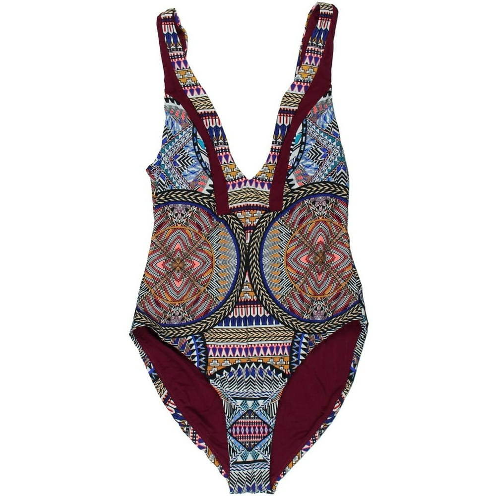 Red Carter - Red Carter Womens Printed Open Back One-Piece Swimsuit ...